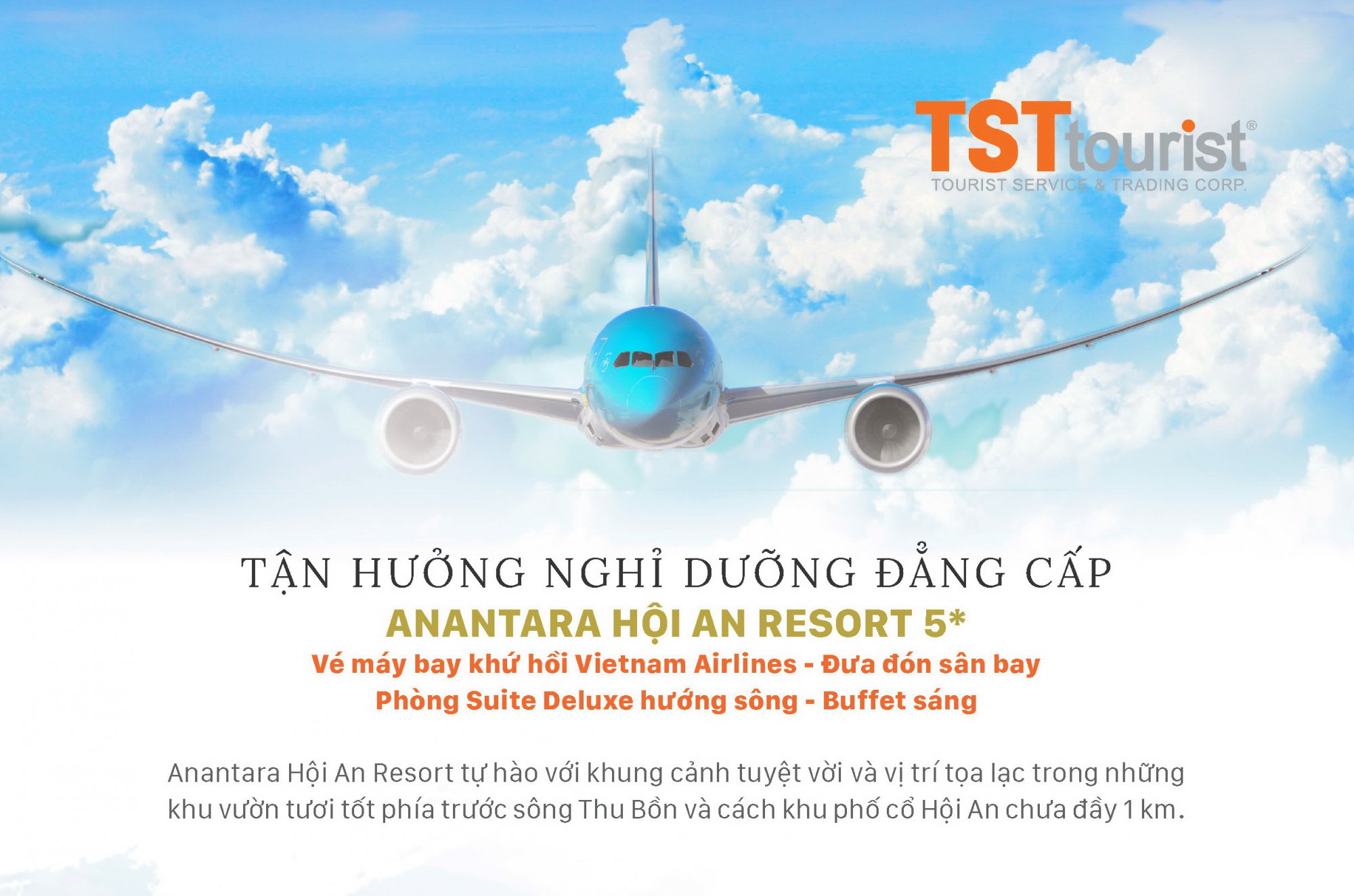 Trải nghiệm kỳ nghỉ 5 sao tại ANANTARA HỘI AN, bay Vietnam Airlines