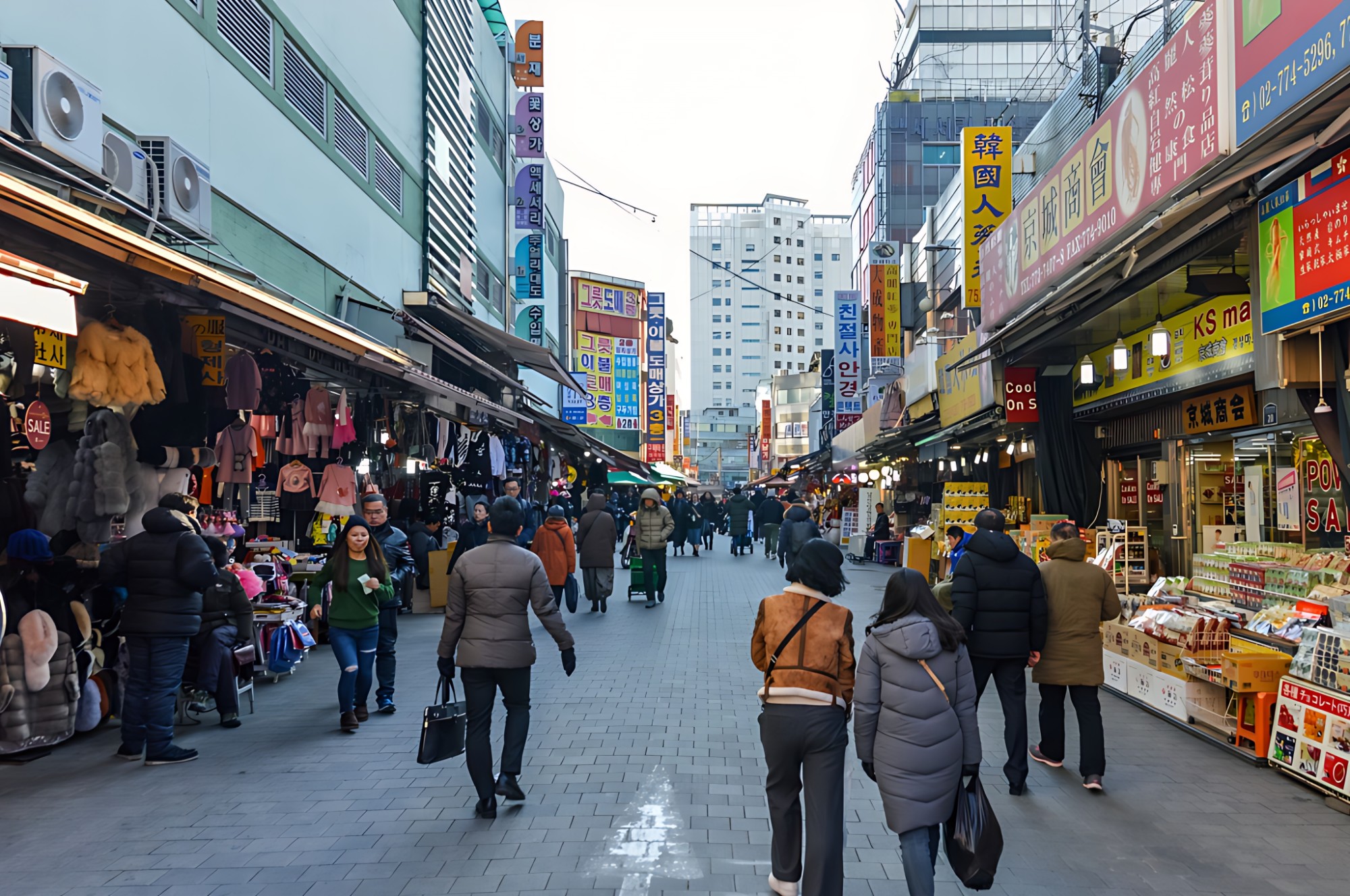 Khu chợ Dongdaemun tập trung rất nhiều trung tâm mua sắm